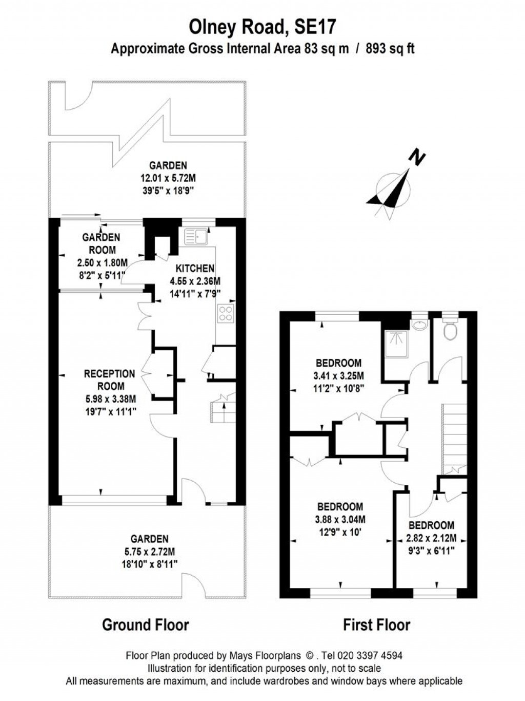 Floorplans For Olney Road, London