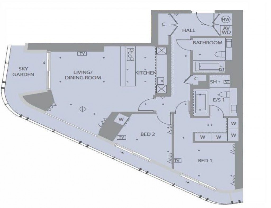 Floorplans For One Blackfriars, Blackfriars Road, London