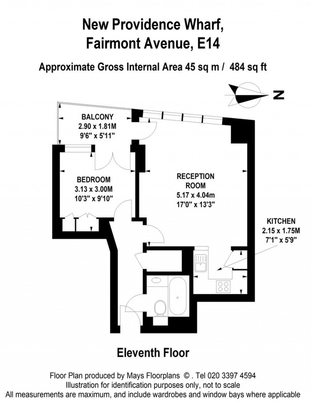 Floorplans For New Providence Wharf, Fairmont Avenue, London